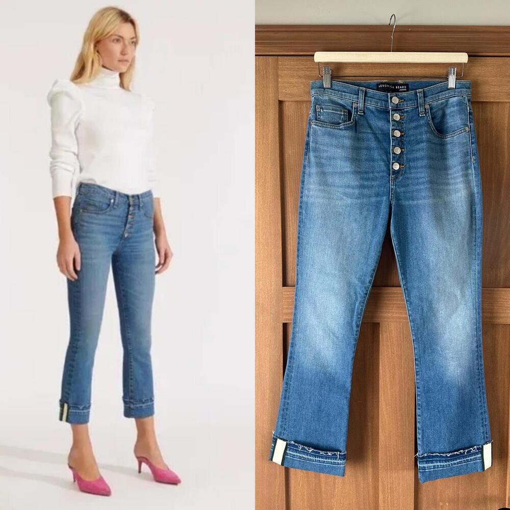 Veronica Beard Carolyn HighRise Baby Boot Jeans Pacific Blue Cut: 233 size 8/29​